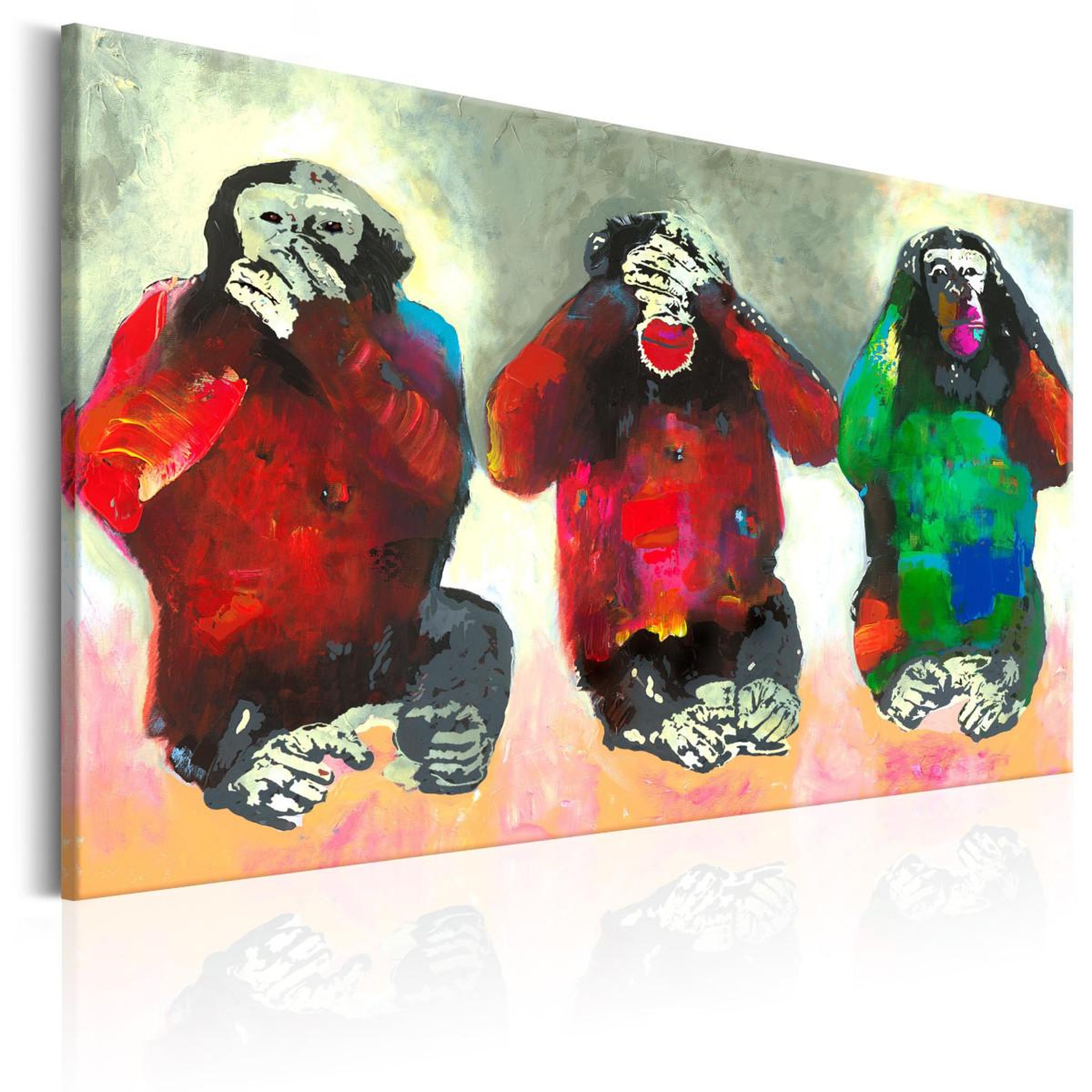 Voir la diapositive 1 : Paris Prix Tableau Imprimé  Three Wise Monkeys