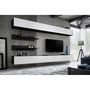 Voir la diapositive 2 : Paris Prix Meuble TV Mural Design  Fly VI  320cm Blanc & Noir