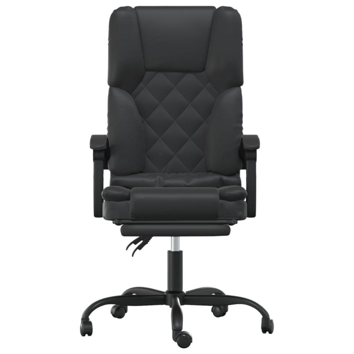 VIDAXL Fauteuil de massage inclinable de bureau Noir Similicuir