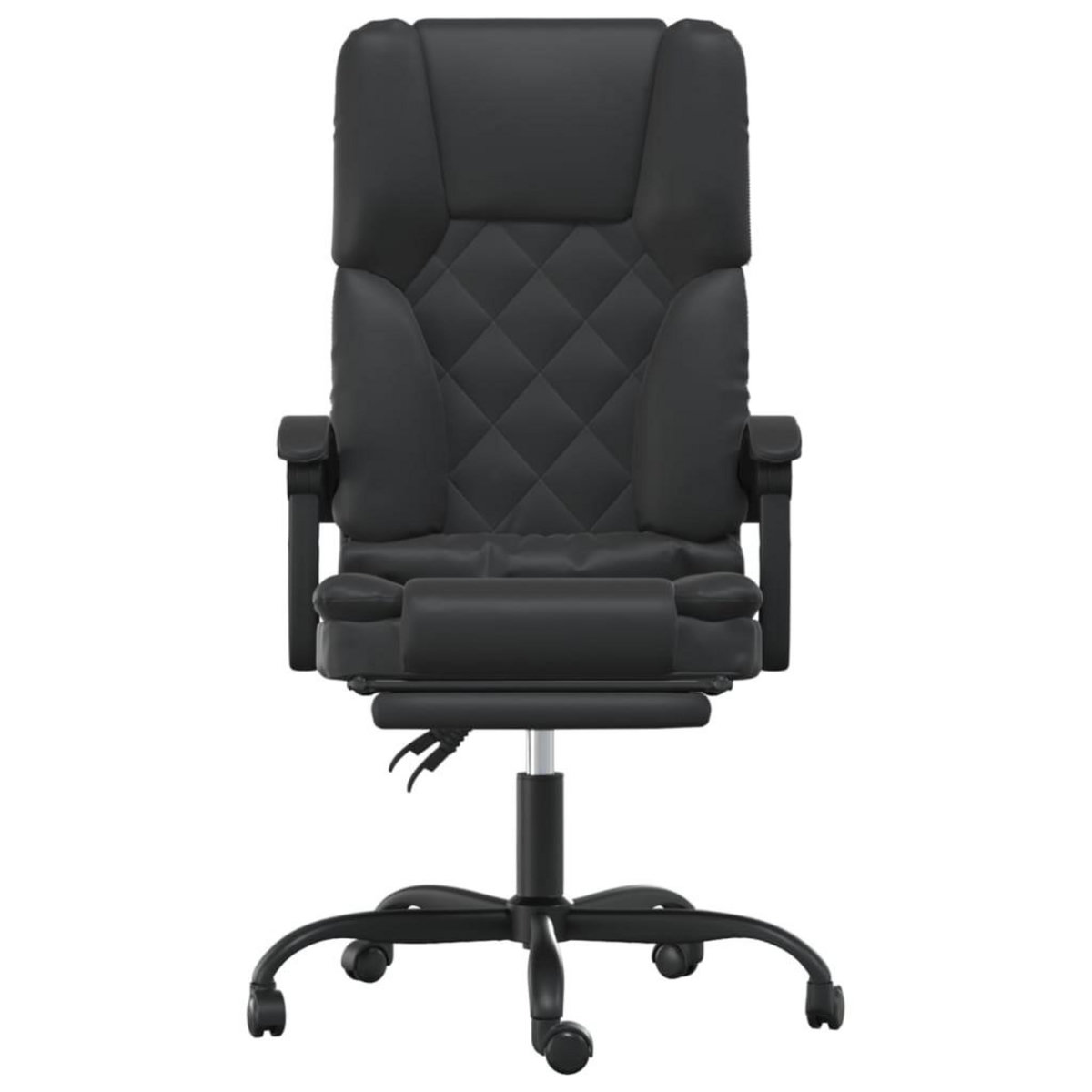 VIDAXL Fauteuil de massage inclinable de bureau Noir Similicuir