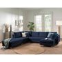 Voir la diapositive 4 : LISA DESIGN Rune - canapé panoramique avec pouf d'appoint - 7 places - style scandinave - gauche