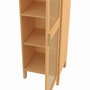 Voir la diapositive 6 : ID MARKET Armoire de rangement EDHEN 1 porte 3 étagères bois et cannage