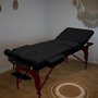 Voir la diapositive 6 : VIVEZEN Table de massage 15 cm pliante 3 zones en bois foncé avec panneau Reiki + Accessoires et housse de transport - Noir