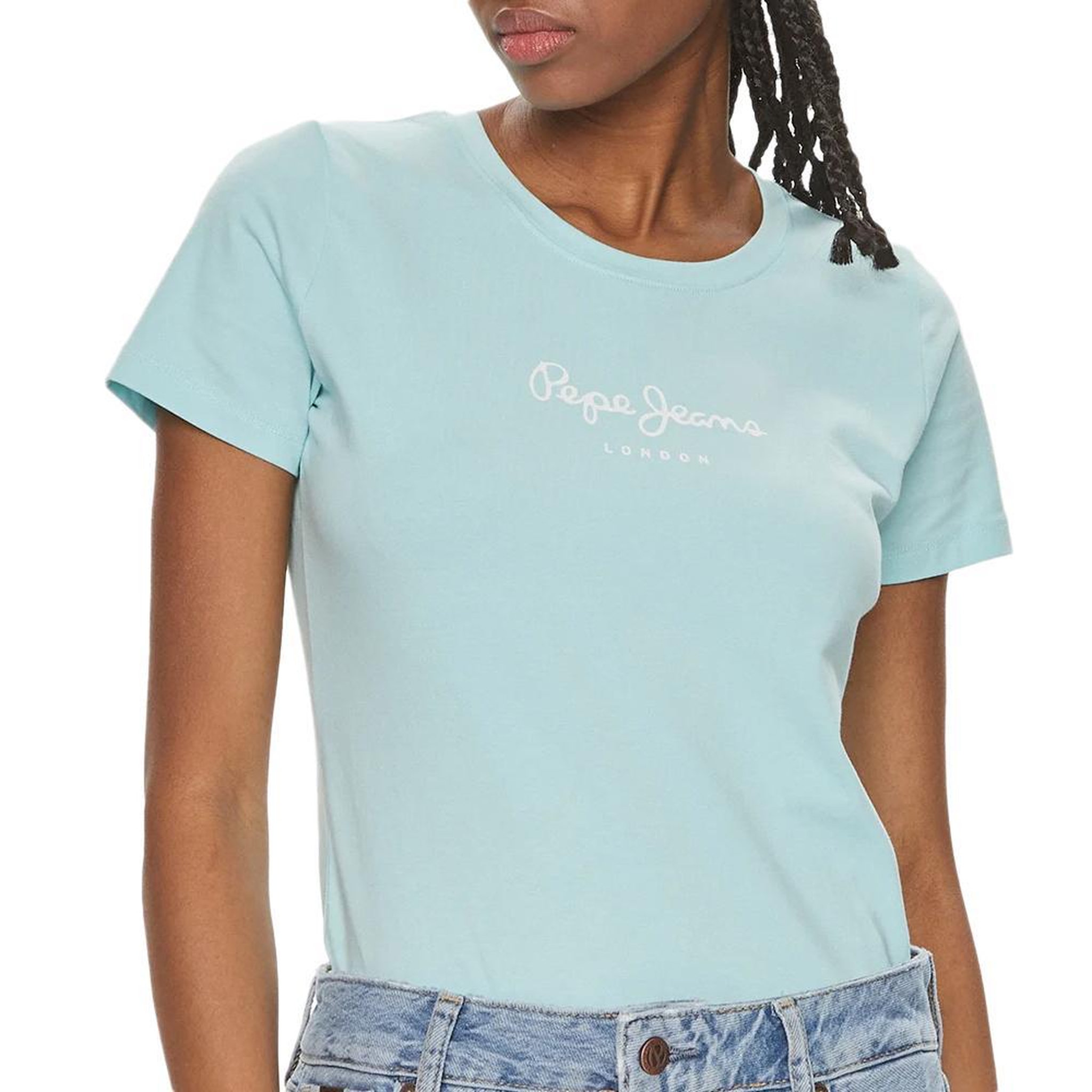 Pepe Jeans T-shirt Bleu Ciel Femme Pepe jeans New Virginia. Coloris disponibles : Bleu