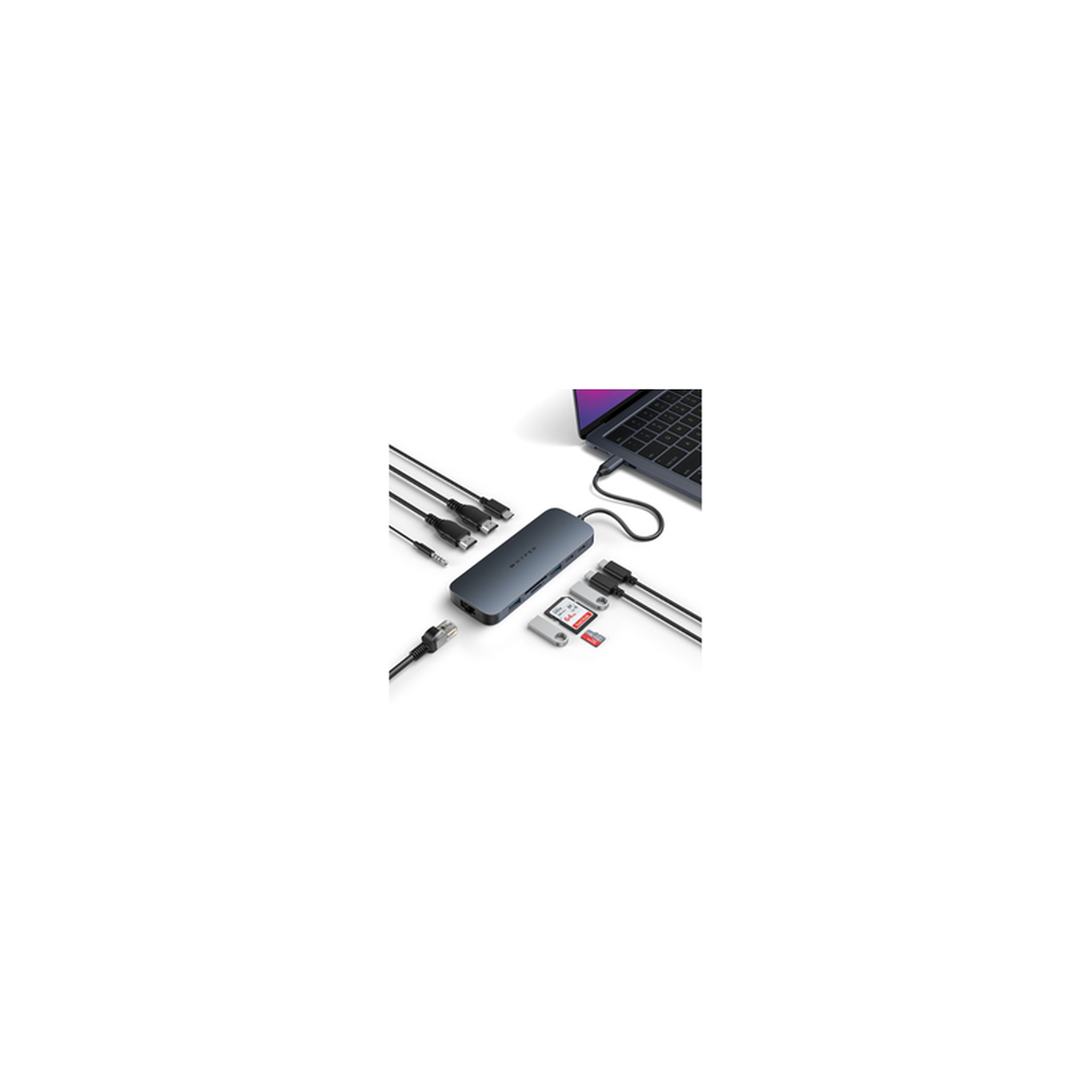 Voir la diapositive 2 : HYPER Adaptateur et convertisseur Hyper HUB USBC 11 EN 1 ECOSMART GENERATION 2 MST 140 W PD 3.1
