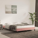 VIDAXL Cadre de lit sans matelas rose 140x200 cm velours
