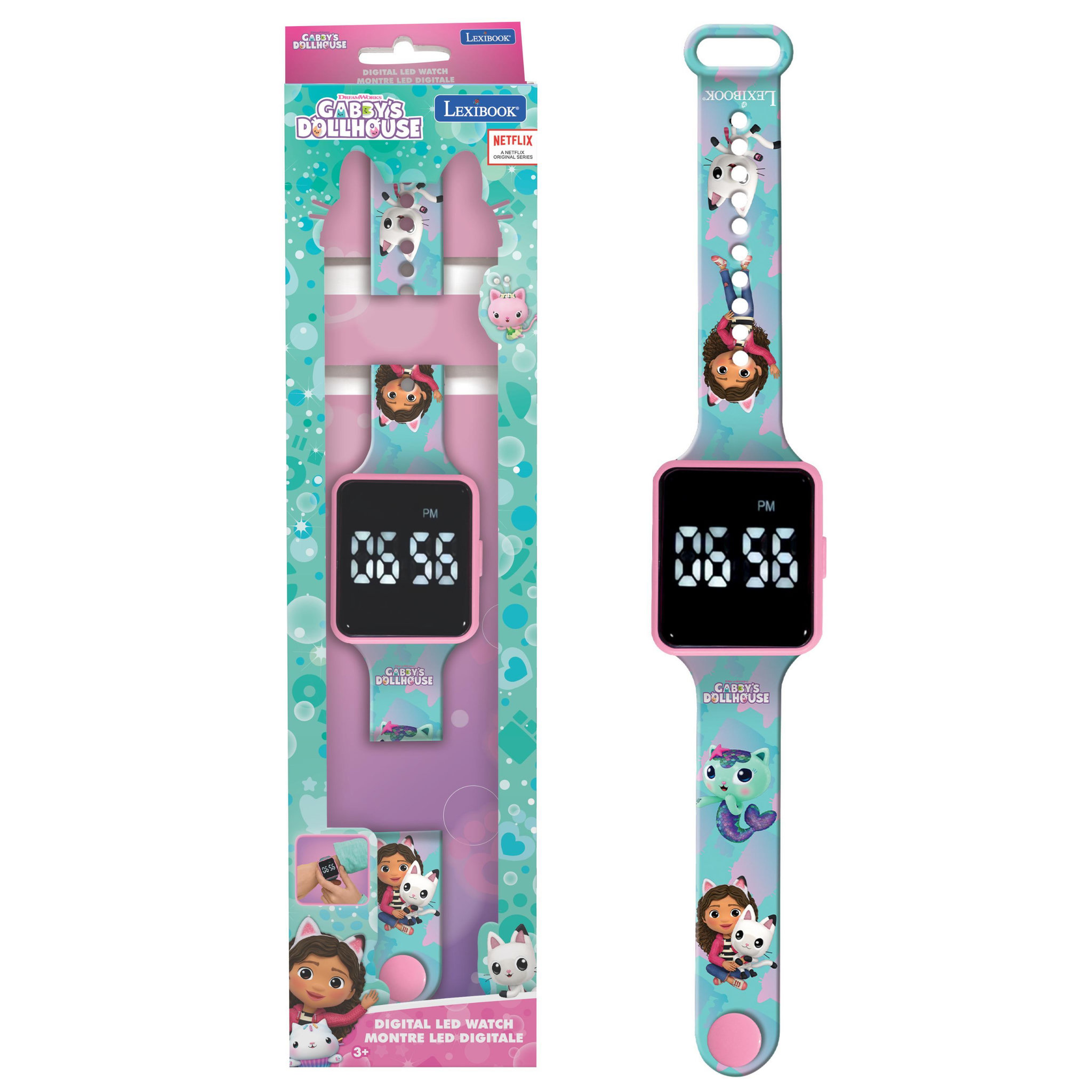 Voir la diapositive 1 : Lexibook Montre digitale LED Gabby et la maison Magique