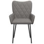 Voir la diapositive 4 : VIDAXL Chaises a manger lot de 2 gris clair tissu