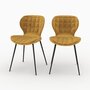 Voir la diapositive 1 : Rendez vous déco Lot de 2 chaises en velours jaune curry - Mazzia