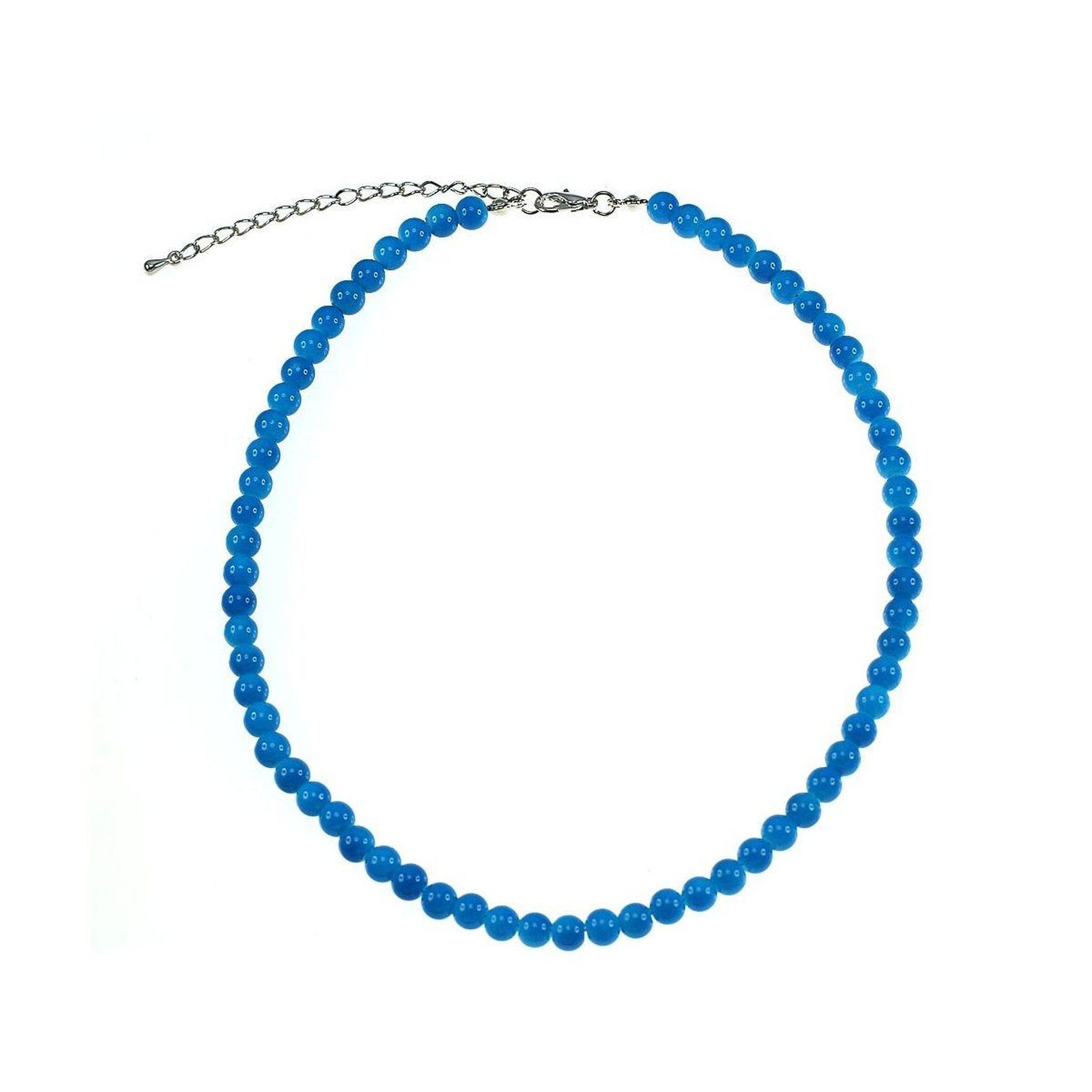 SC CRYSTAL Collier bleu orné de perles de verre par SC Crystal