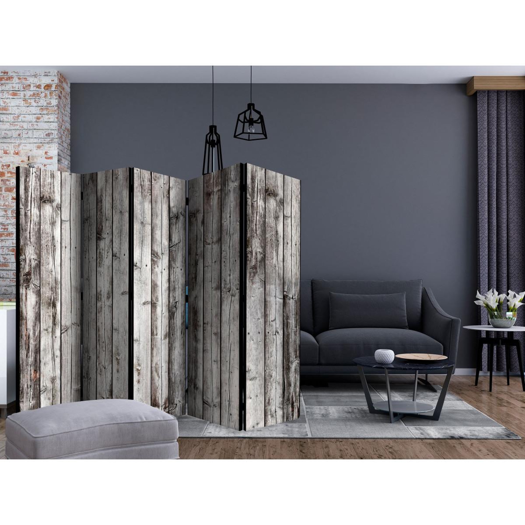 Voir la diapositive 2 : Paris Prix Paravent 5 volets  raw boards  172x225cm