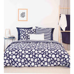 Home collection Parure housse de couette 100% coton 57fils capri. Coloris disponibles : Bleu