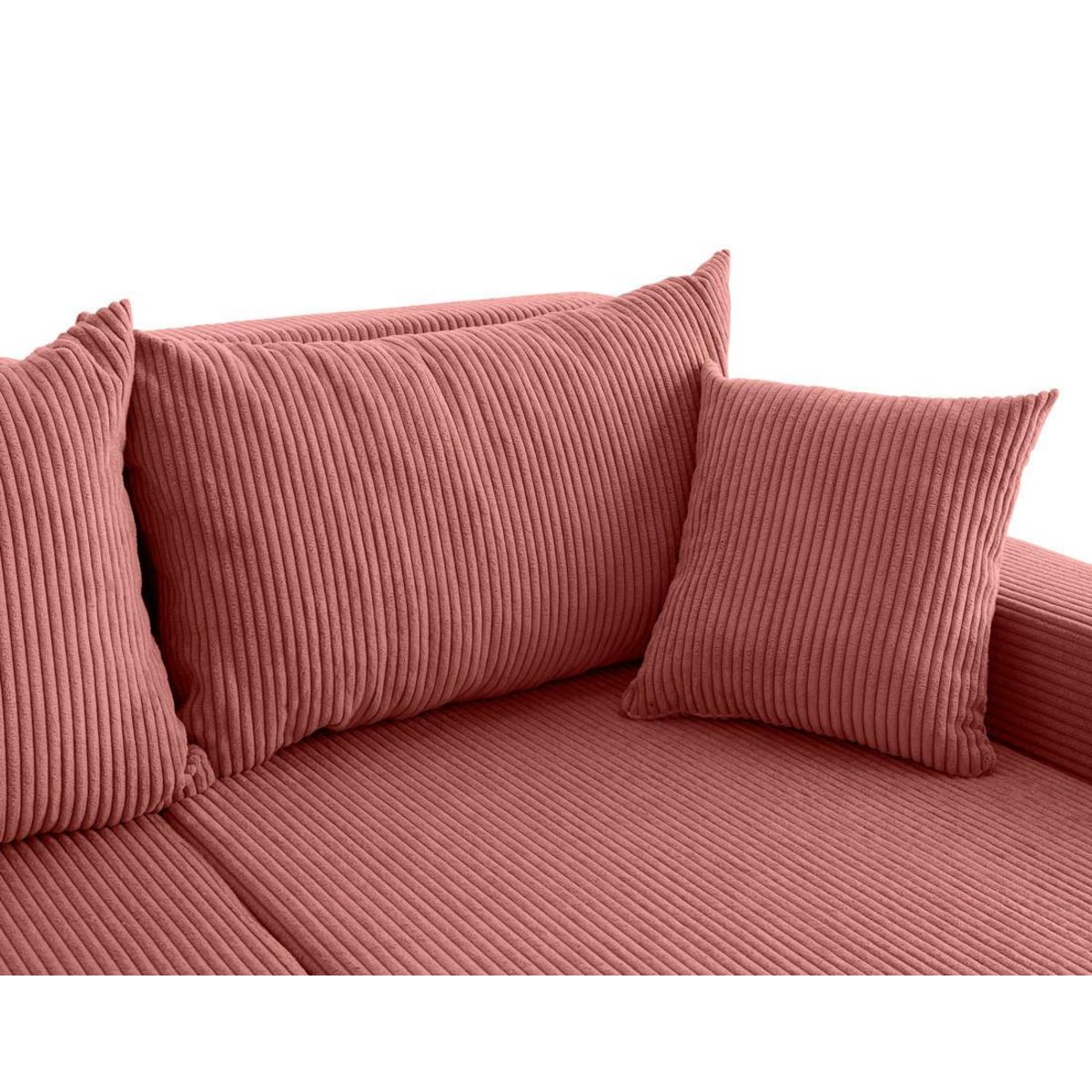 BEST MOBILIER Valos - canapé d'angle réversible - 4 places - convertible avec coffres - en velours côtelé