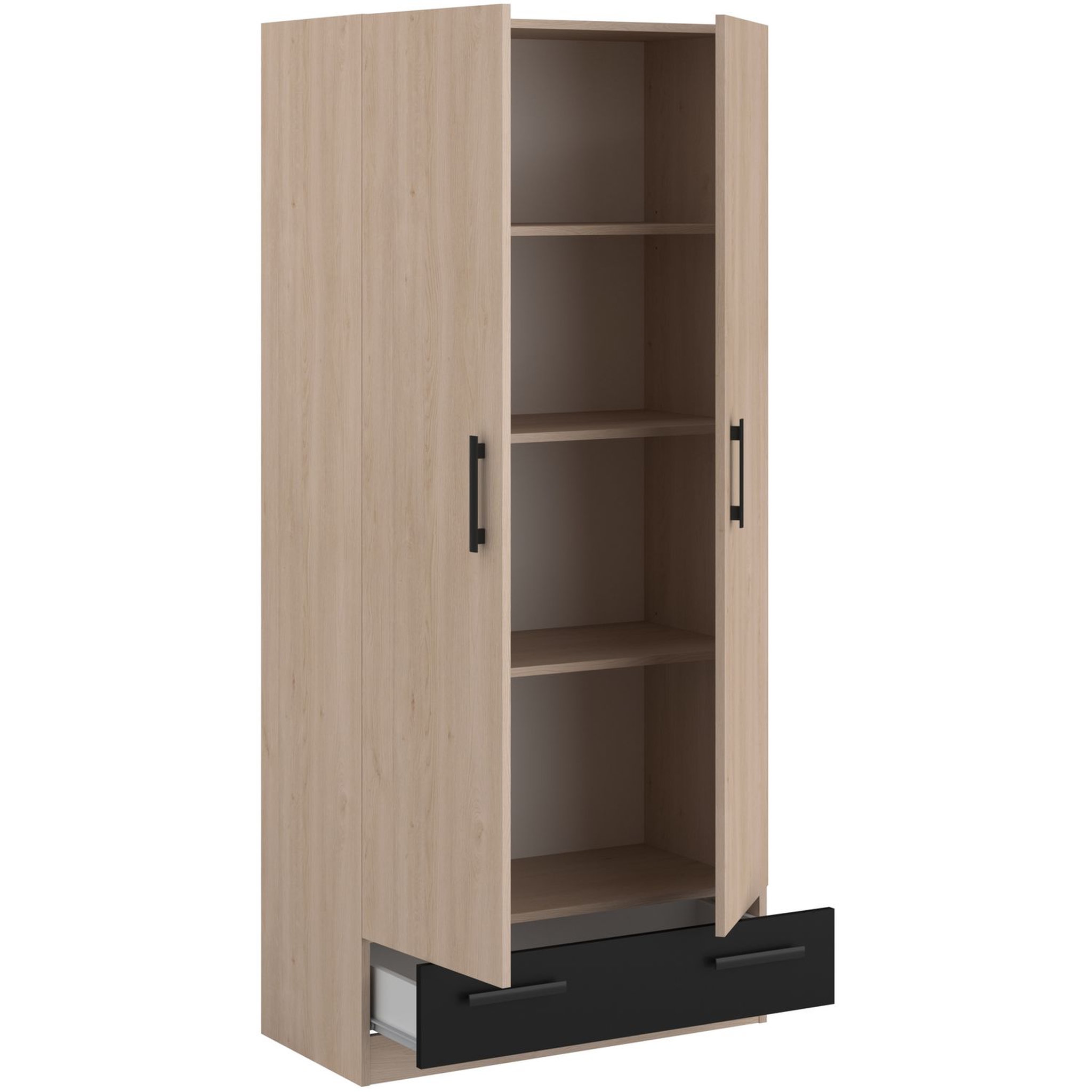 Voir la diapositive 7 : Armoire 2 portes 1 tiroir L78 cm MIA