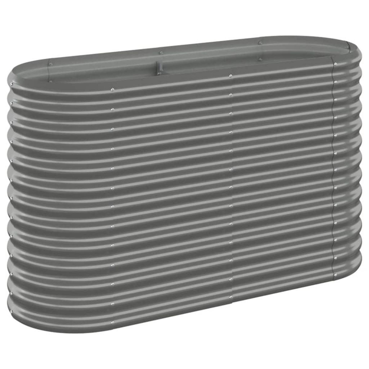 VIDAXL Lit sureleve de jardin Acier enduit de poudre 114x40x68 cm gris