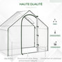 Voir la diapositive 6 : OUTSUNNY Serre de jardin balcon terrasse serre pour tomates 1,8L x 1l x 1,68H m acier PE imperméable transparent