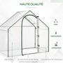 Voir la diapositive 6 : OUTSUNNY Serre de jardin balcon terrasse serre pour tomates 1,8L x 1l x 1,68H m acier PE imperméable transparent