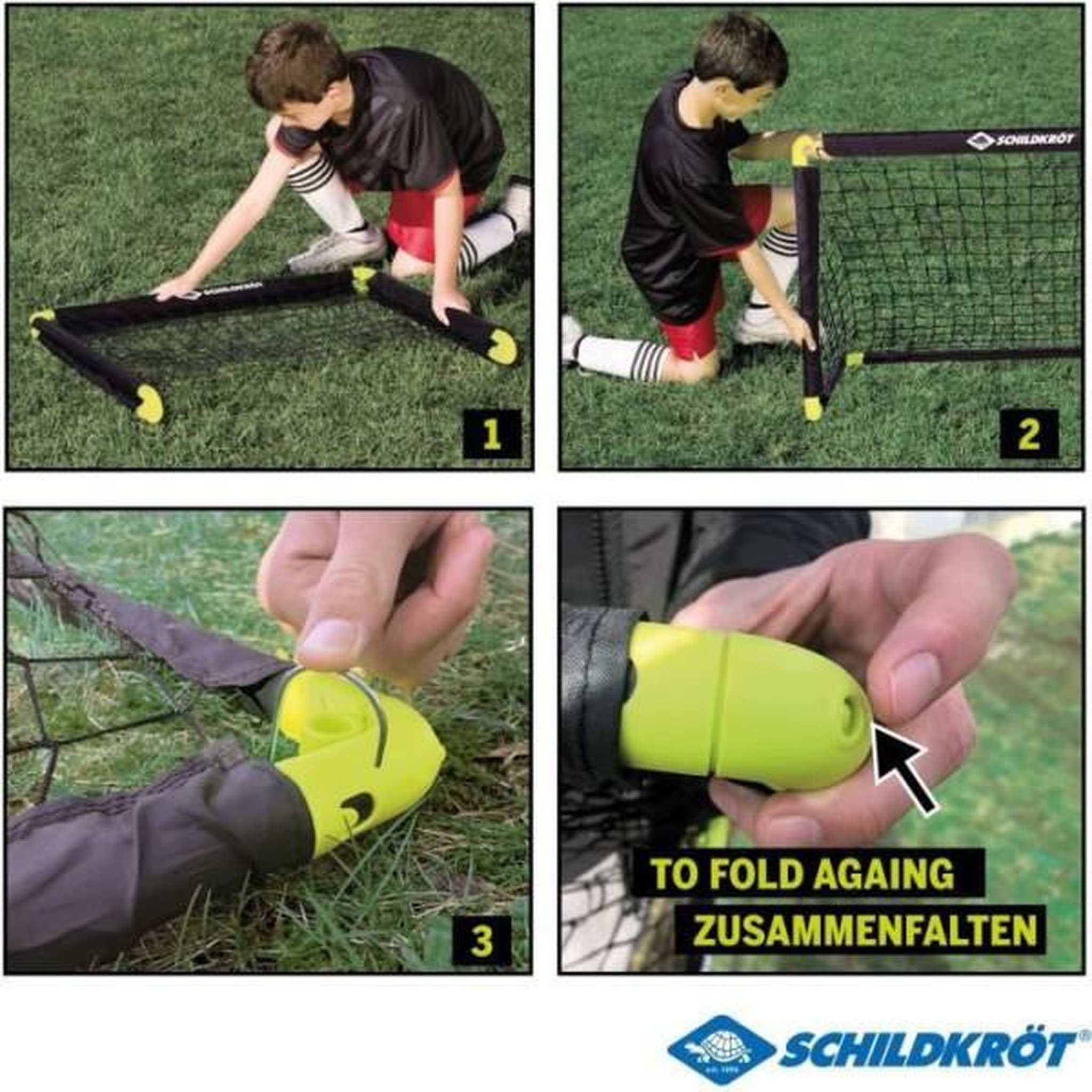 Voir la diapositive 3 : SCHILDKROT Jeu d eau et de plage Schildkröt Funsport Folding Soccer Goal