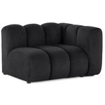 LISA DESIGN Debbie - module d'assise droit en tissu texturé. Coloris disponibles : Gris, Vert, Bleu, Beige, Marron, Noir, Rose, Orange