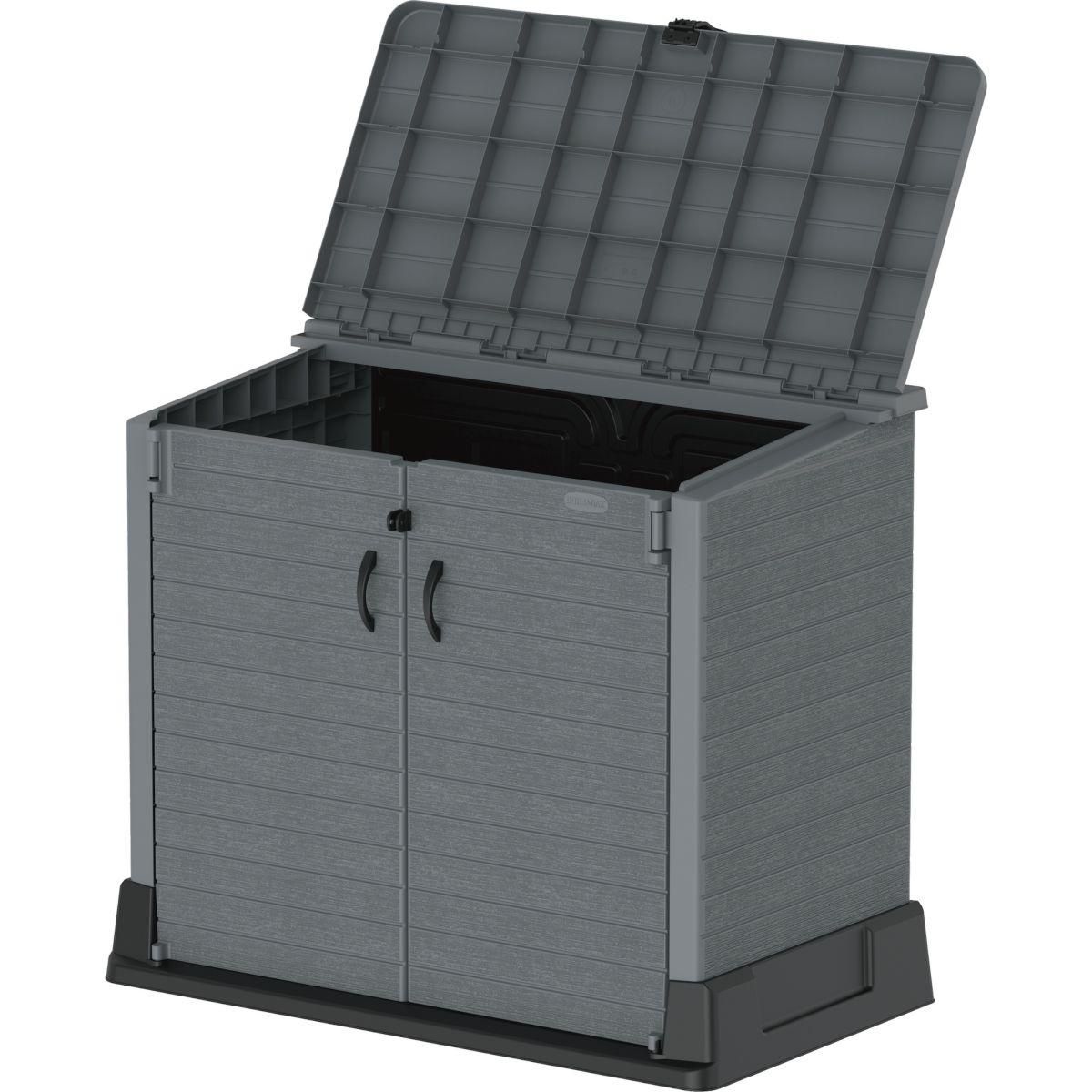 DURAMAX Armoire de rangement jardin Résine - Gris - 850L - STOREAWAY