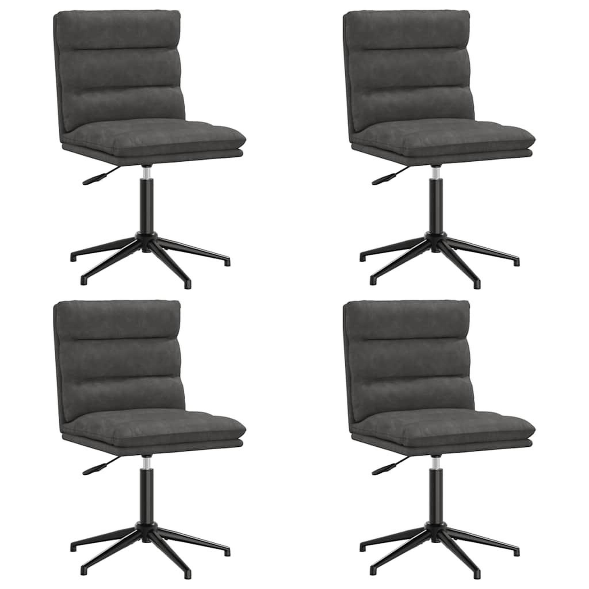 Voir la diapositive 2 : VIDAXL Chaises a manger lot de 4 noir similicuir