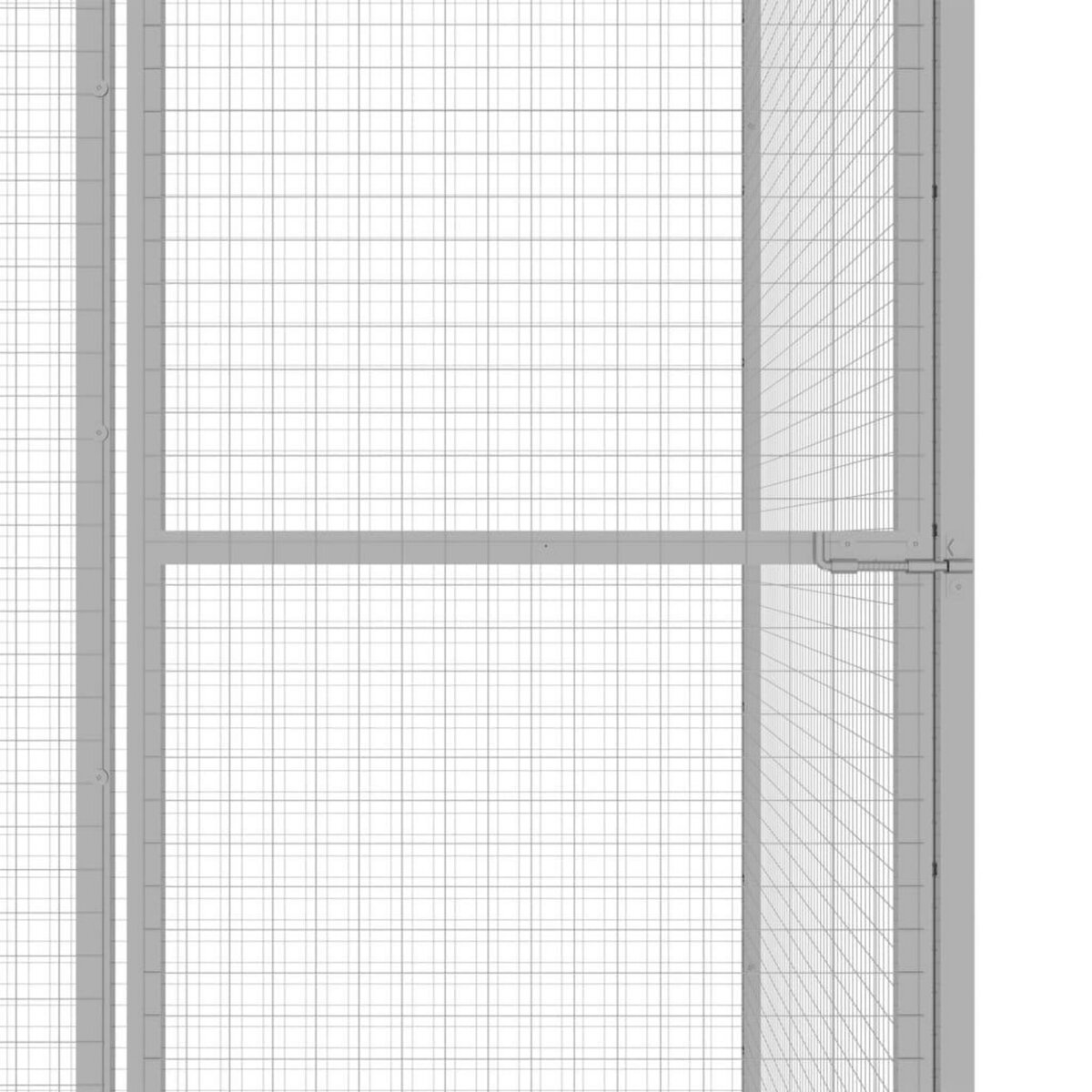 VIDAXL Cage pour chat 1,5x1,5x1,5 m Acier galvanise