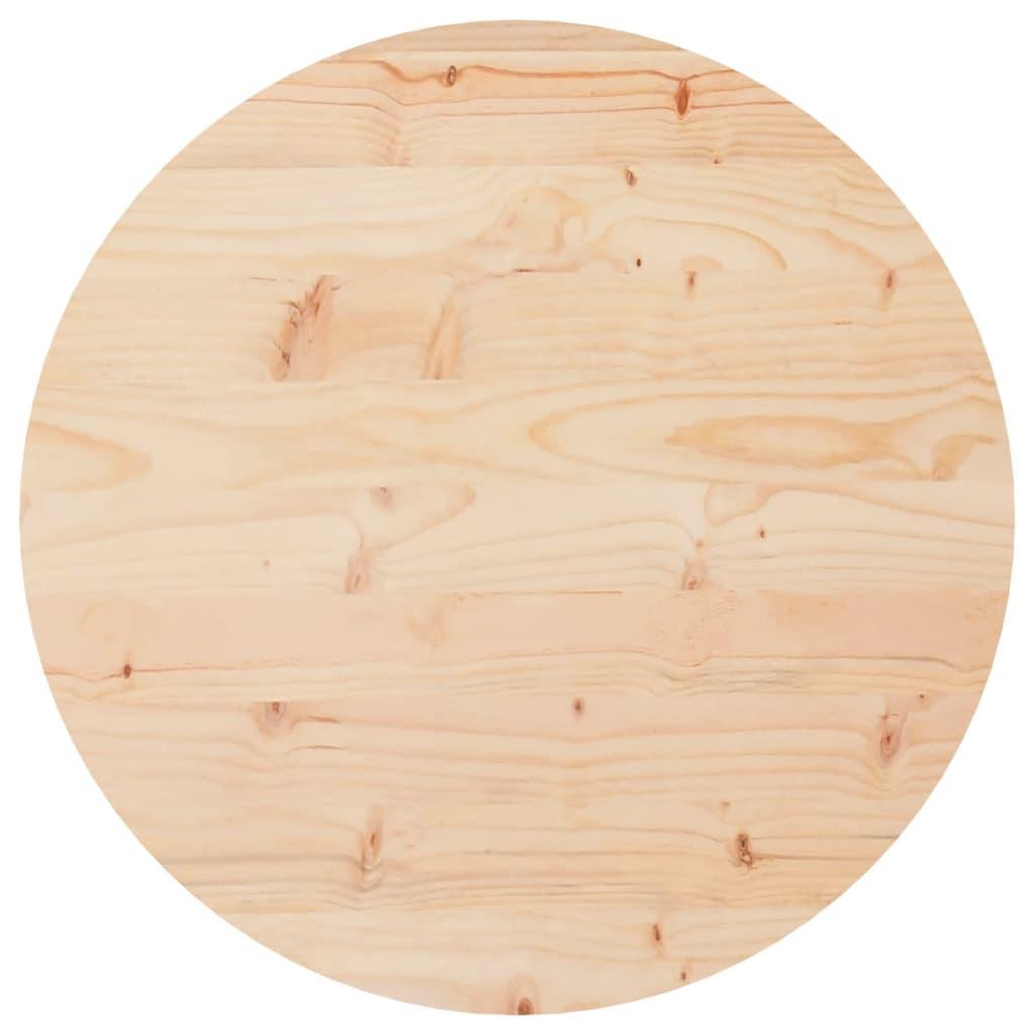 Voir la diapositive 2 : VIDAXL Dessus de table rond Ø50x3 cm bois de pin massif