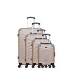 WAVE PARIS WAVE PARIS - SET DE 4 ABS CONGO-M 4 roues. Coloris disponibles : Rose, Beige, Noir, Bleu, Gris