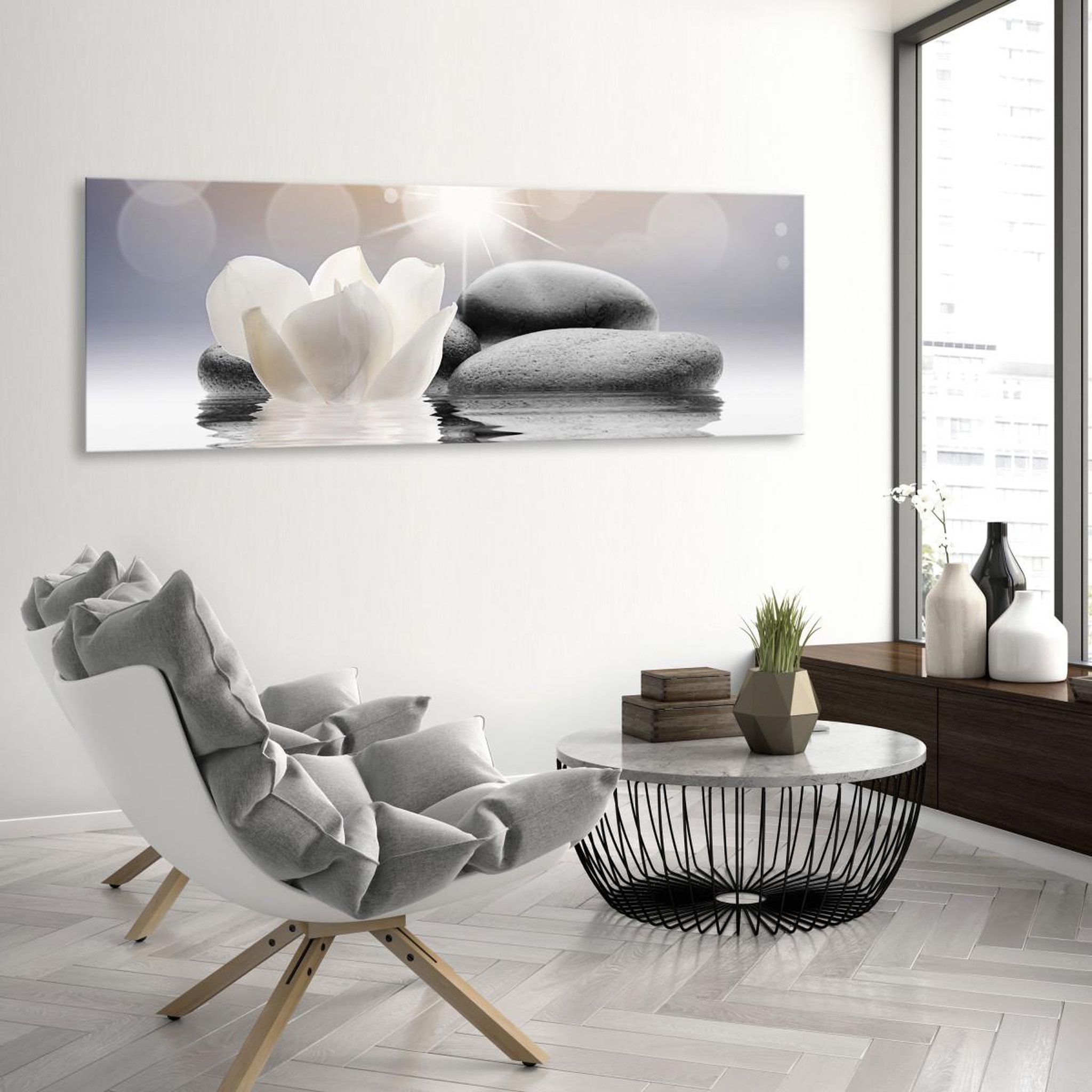 Voir la diapositive 2 : Paris Prix Tableau Imprimé  Pebbles in Water Narrow