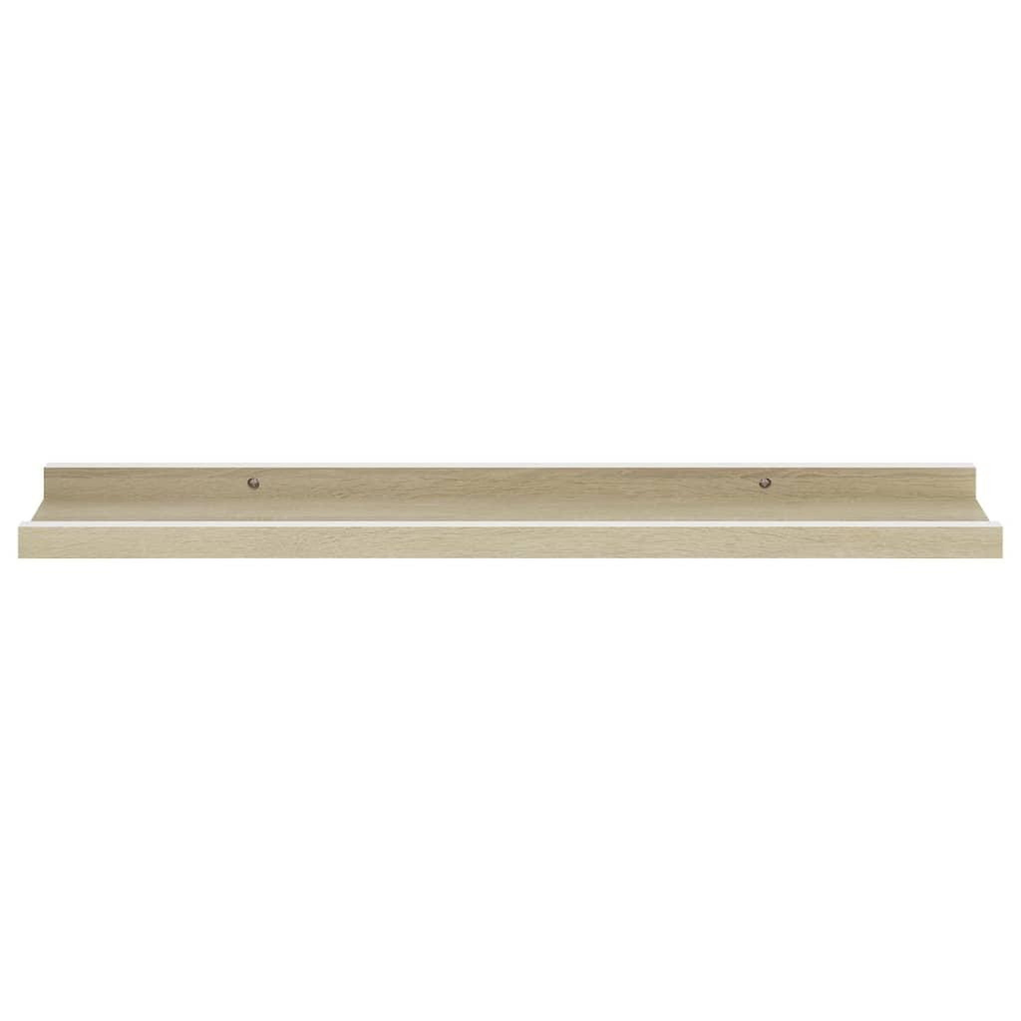 Voir la diapositive 5 : VIDAXL Etageres murales 2 pcs blanc et chene sonoma 60x9x3 cm
