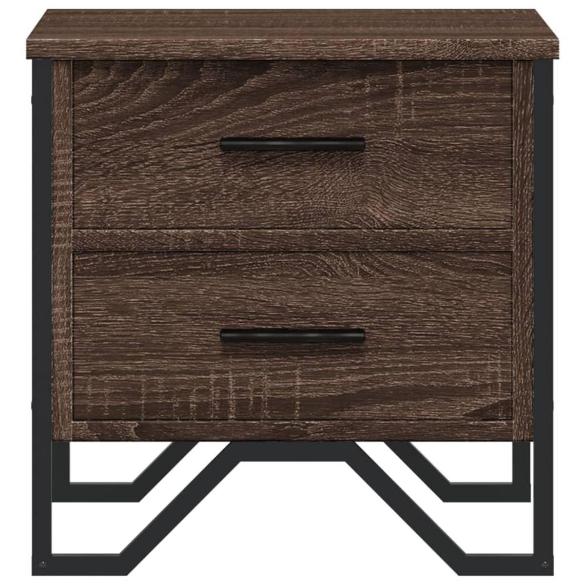 VIDAXL Table de chevet chene marron 40x41x40 cm bois d'ingenierie