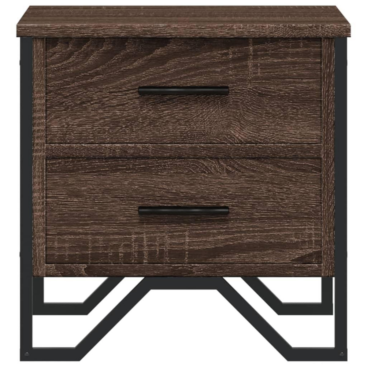 VIDAXL Table de chevet chene marron 40x41x40 cm bois d'ingenierie