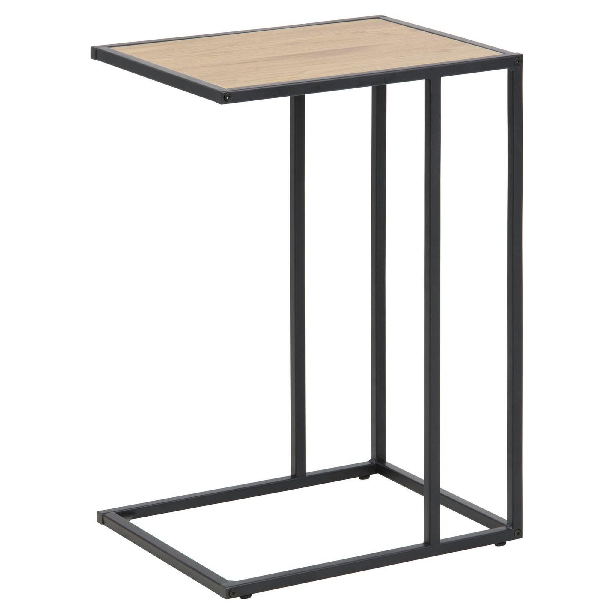 Voir la diapositive 1 : TOILINUX Table d'appoint ou bout de canapé en mdf et métal