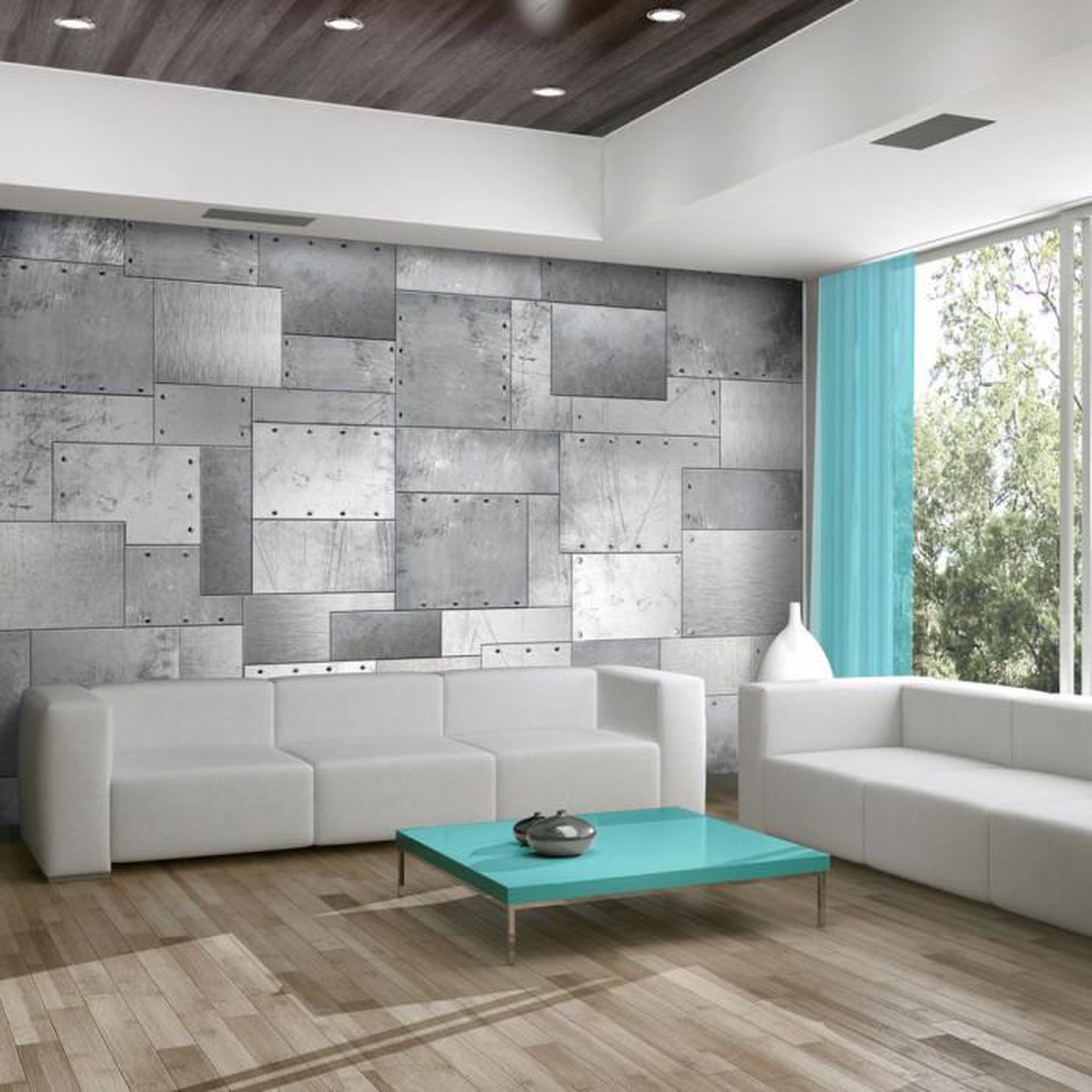 Paris Prix Papier Peint  In Industrial Style. Coloris disponibles : Multicolore