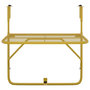 Voir la diapositive 3 : VIDAXL Table de balcon Dore 60x40 cm Acier