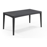 Keter Table de jardin - rectangulaire - gris graphite - en résine - 6 personnes - Girona - Allibert by KETER