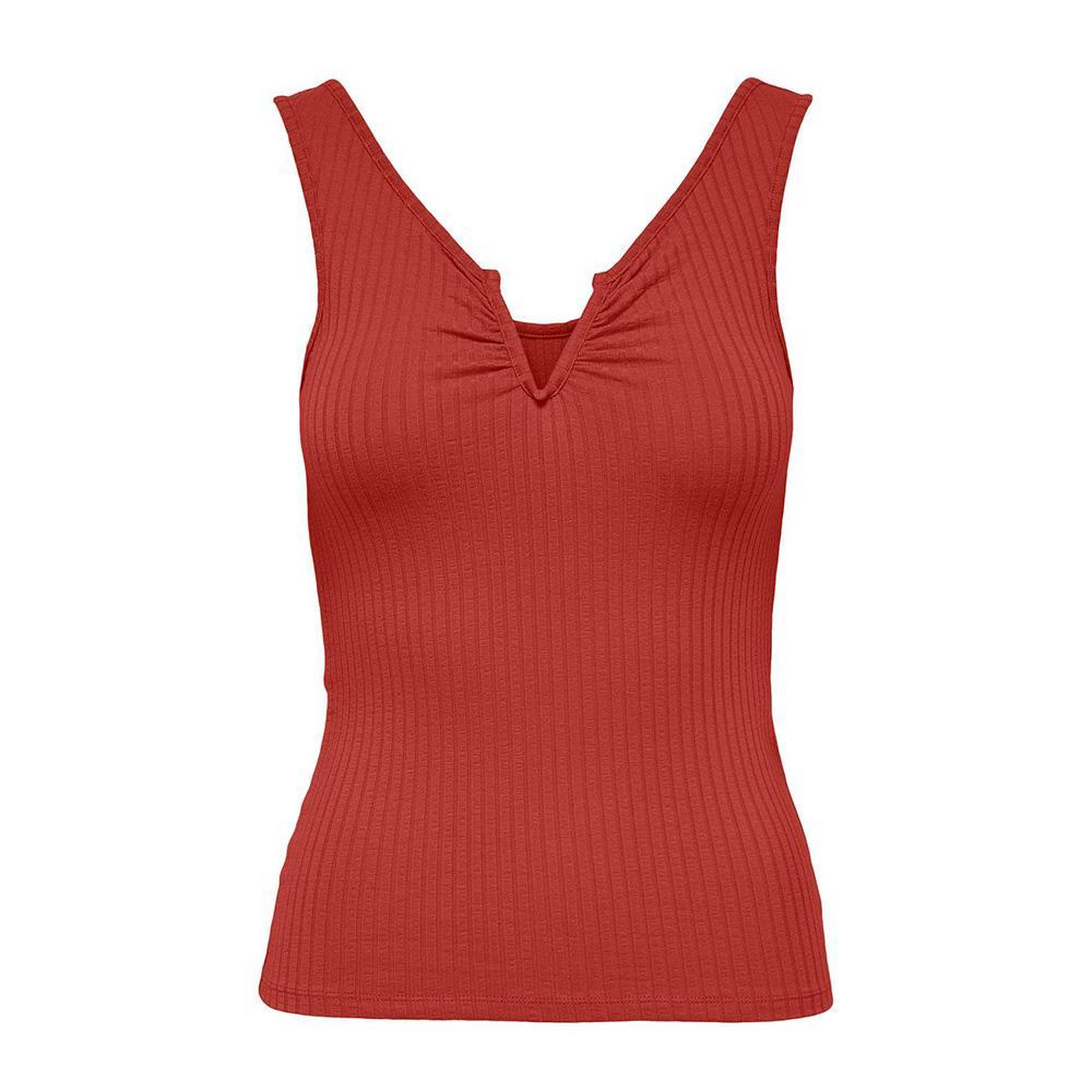 JACQUELINE DE YONG Débardeur Terracotta Femme JDY Fransiska. Coloris disponibles : Orange