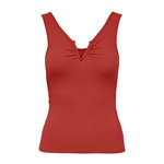 JACQUELINE DE YONG Débardeur Terracotta Femme JDY Fransiska. Coloris disponibles : Orange