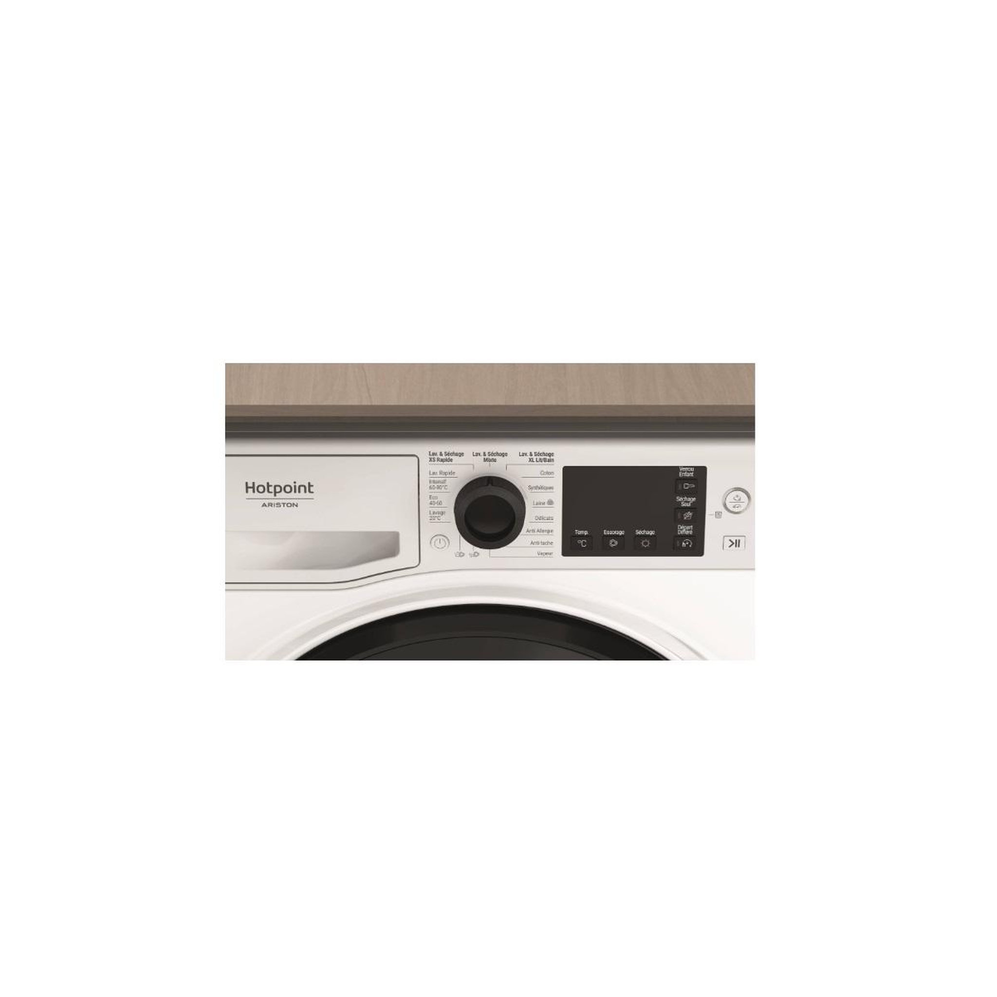 Voir la diapositive 4 : HOTPOINT Lave-linge séchant frontal 8/6kg 1400 tours/min - ndb8635kfr