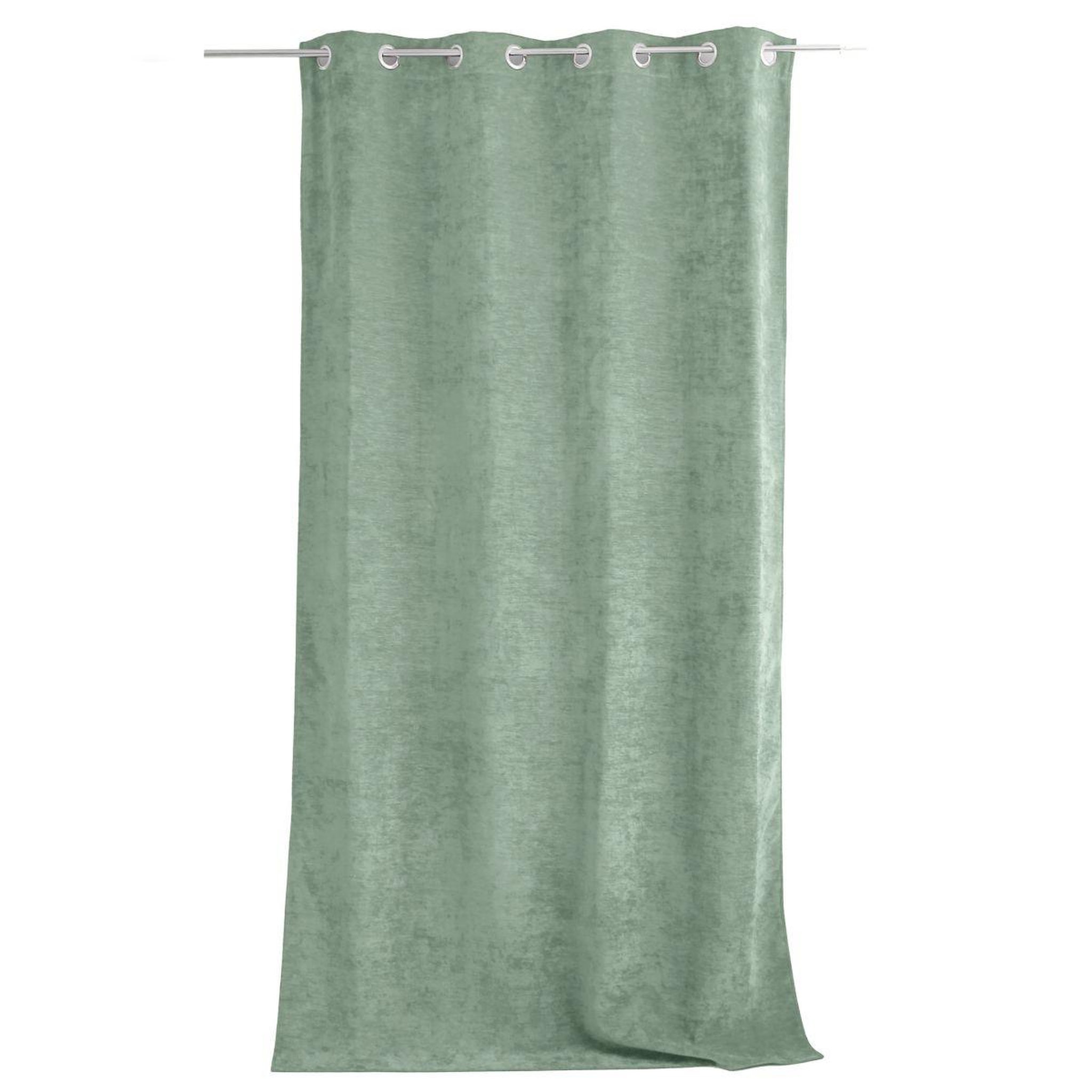 Voir la diapositive 4 : ENJOY HOME Rideau thermique occultant  velvet  140x260cm vert céladon