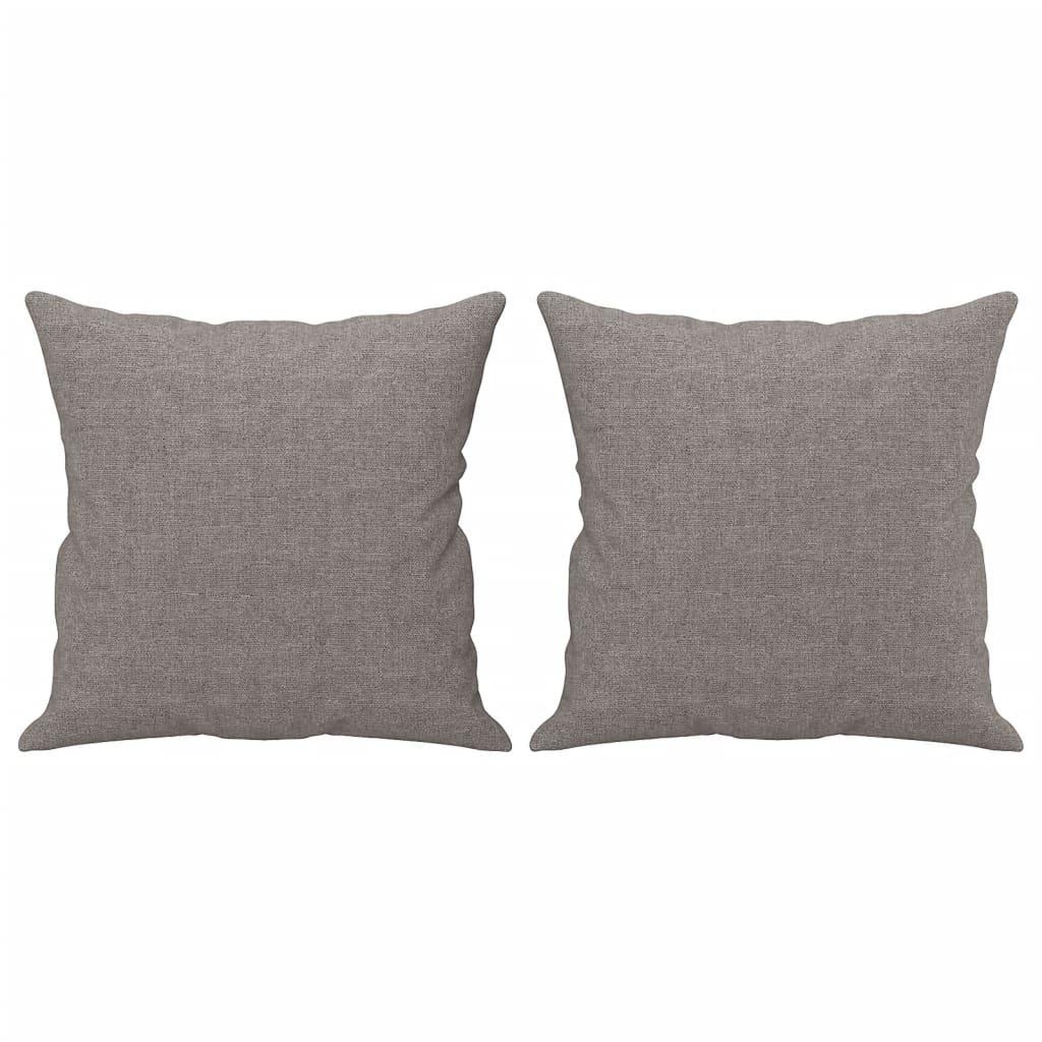 Voir la diapositive 5 : VIDAXL Canape 2 places avec oreillers decoratifs taupe 120 cm tissu