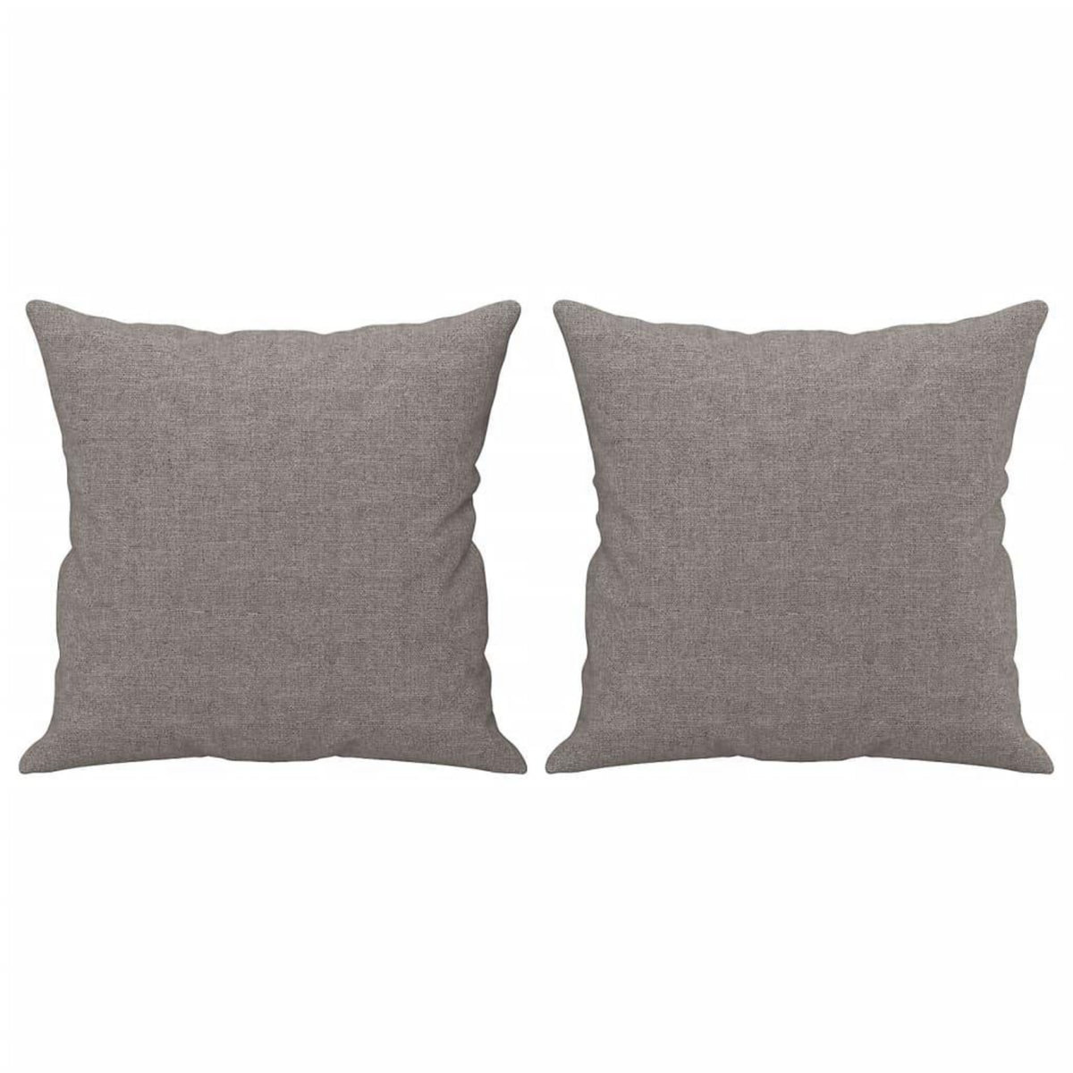 VIDAXL Canape 2 places avec oreillers decoratifs taupe 120 cm tissu