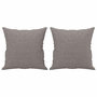 Voir la diapositive 5 : VIDAXL Canape 2 places avec oreillers decoratifs taupe 120 cm tissu