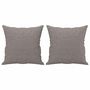 Voir la diapositive 5 : VIDAXL Canape 2 places avec oreillers decoratifs taupe 120 cm tissu