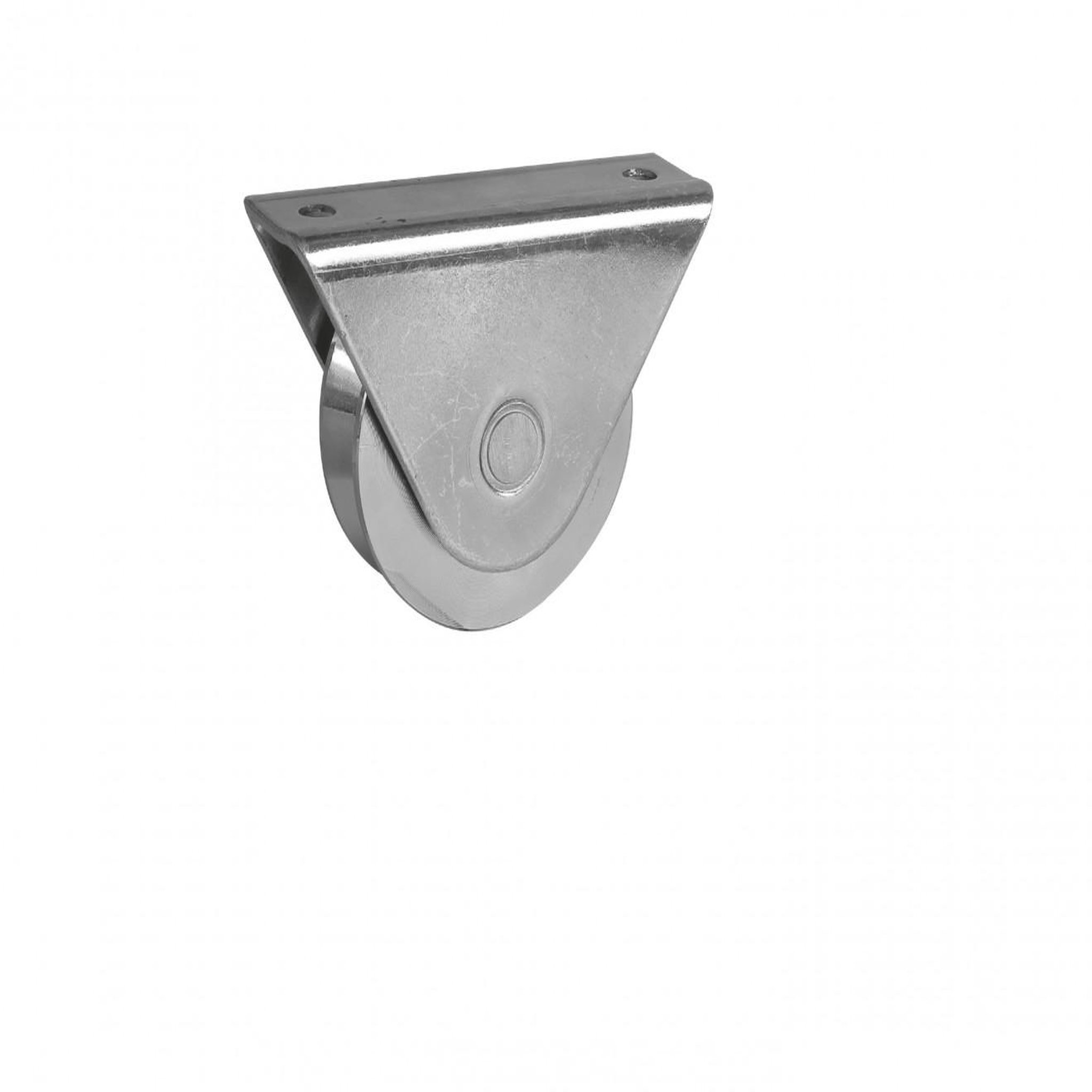 CENTRALE BRICO Roue à support extérieur acier zingué, H.85 x L.120 x P.35 mm