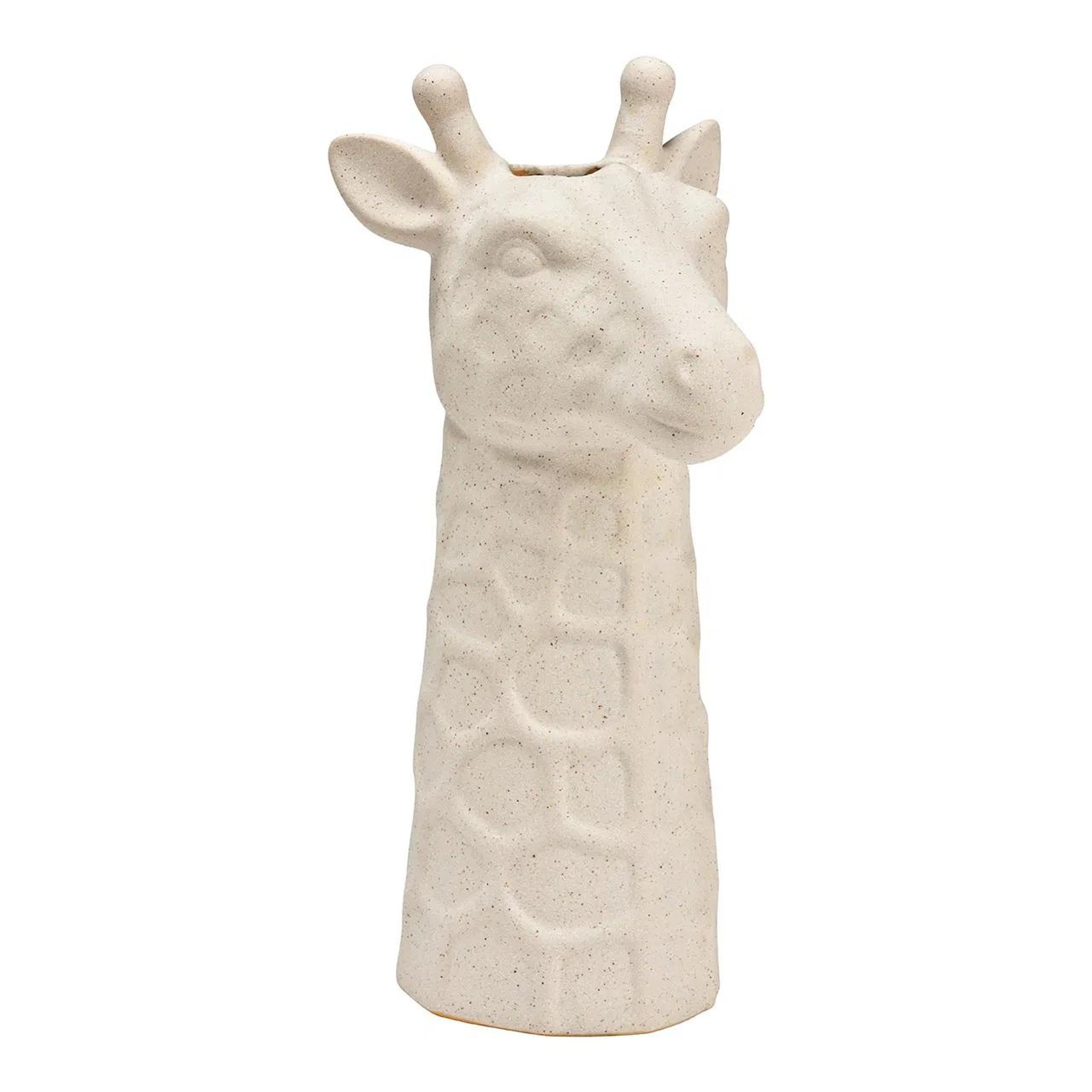Eden Vase tête de girafe finition sable 14x26x12cm