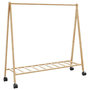 Voir la diapositive 6 : VIDAXL Porte vêtements et étagères et roulettes 106x34x106,5cm bambou