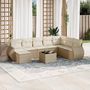 Voir la diapositive 1 : VIDAXL Salon de jardin avec coussins 9 pcs beige resine tressee