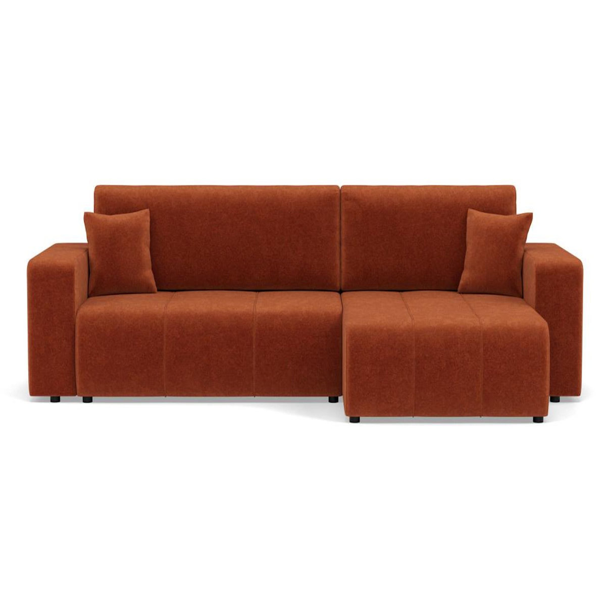 BEST MOBILIER Nicole - canapé d'angle réversible 5 places convertible avec coffre en tissu