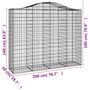 Voir la diapositive 6 : VIDAXL Paniers a gabions arques 10 pcs 200x50x160/180 cm Fer galvanise